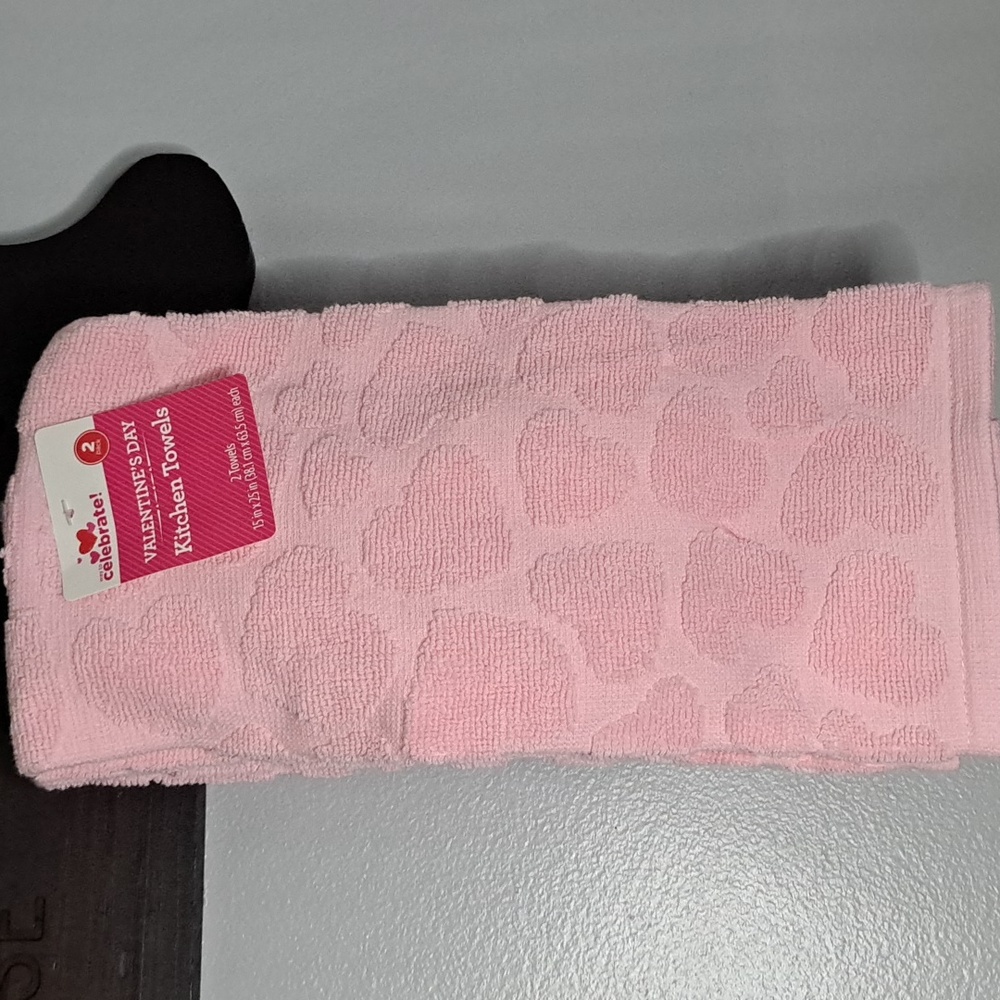 Valentine's 2 Pcs Kitchen Towel Set # New 15in X 25in